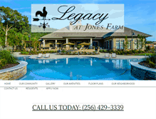 Tablet Screenshot of legacyatjonesfarm.com